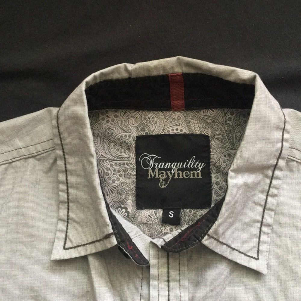 Casual gray TM buttonup, men’s S, NWOT